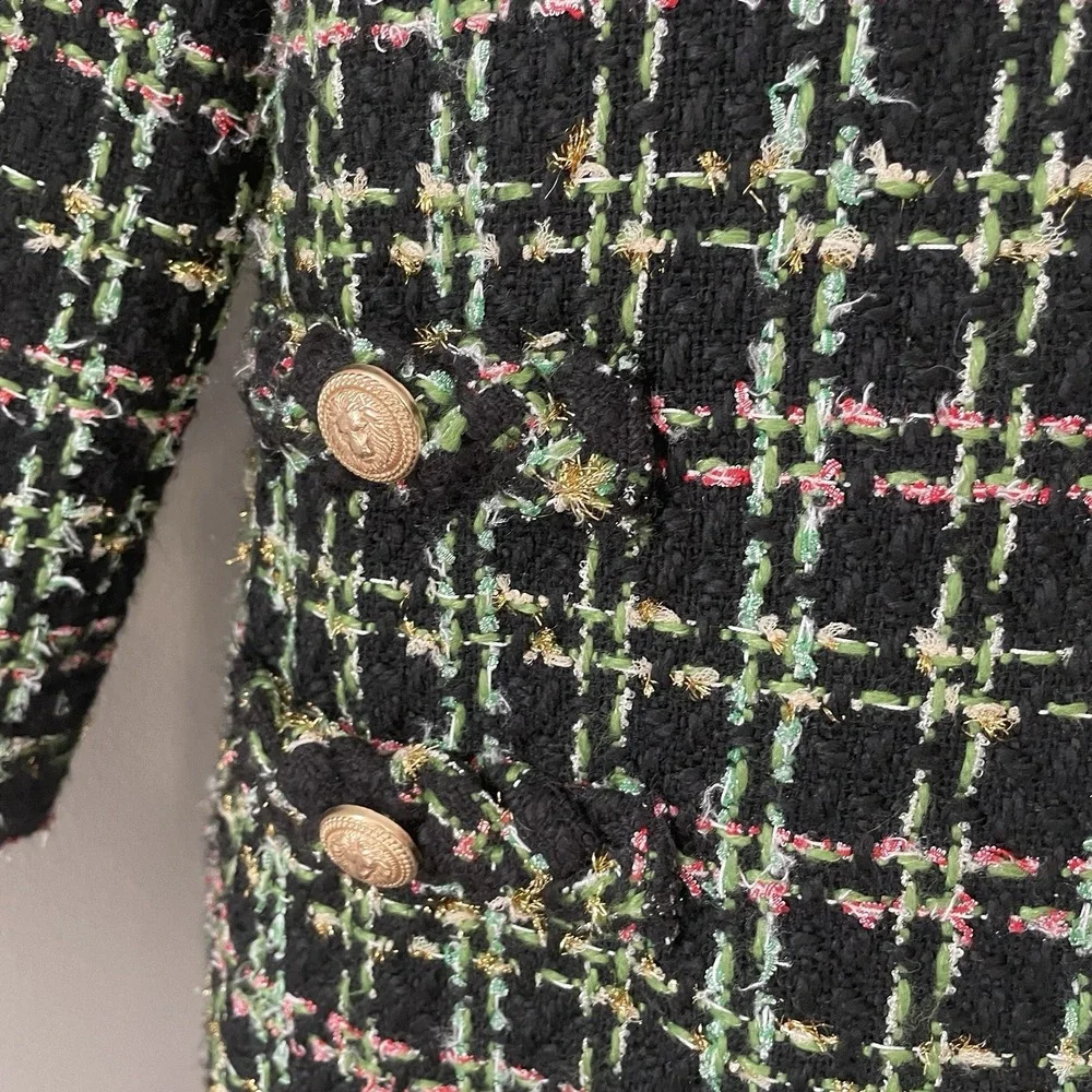 TUCKERNUCK Womens Sz M Holly Tinsel Tweed Long Sleeve Jackie Dress Boucle Luxe - Picture 5 of 11